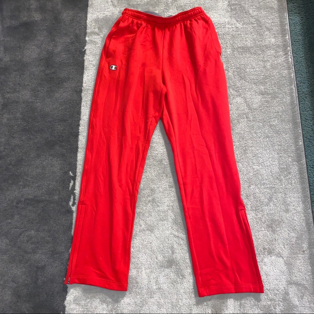 Champion red sweat pants
